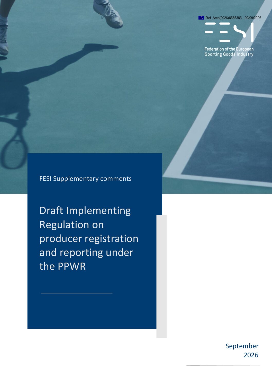 FESI Position on Producer Registration & Reporting under PPWR