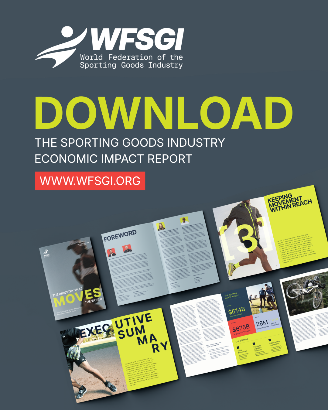 Landmark Report: Sporting Goods Industry Delivers $675 Billion in Global GDP and Supports 28 Million Jobs Worldwide